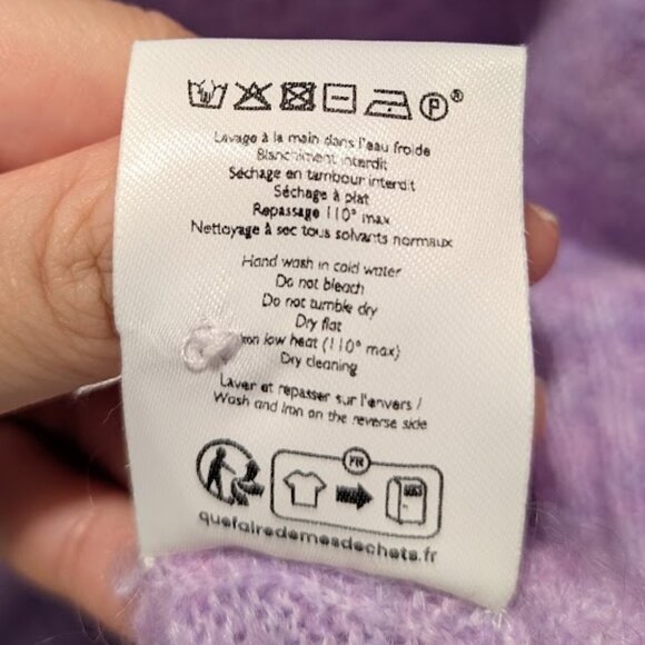 Lavender Button-Up Women's Sweater - Picture 6 of 6